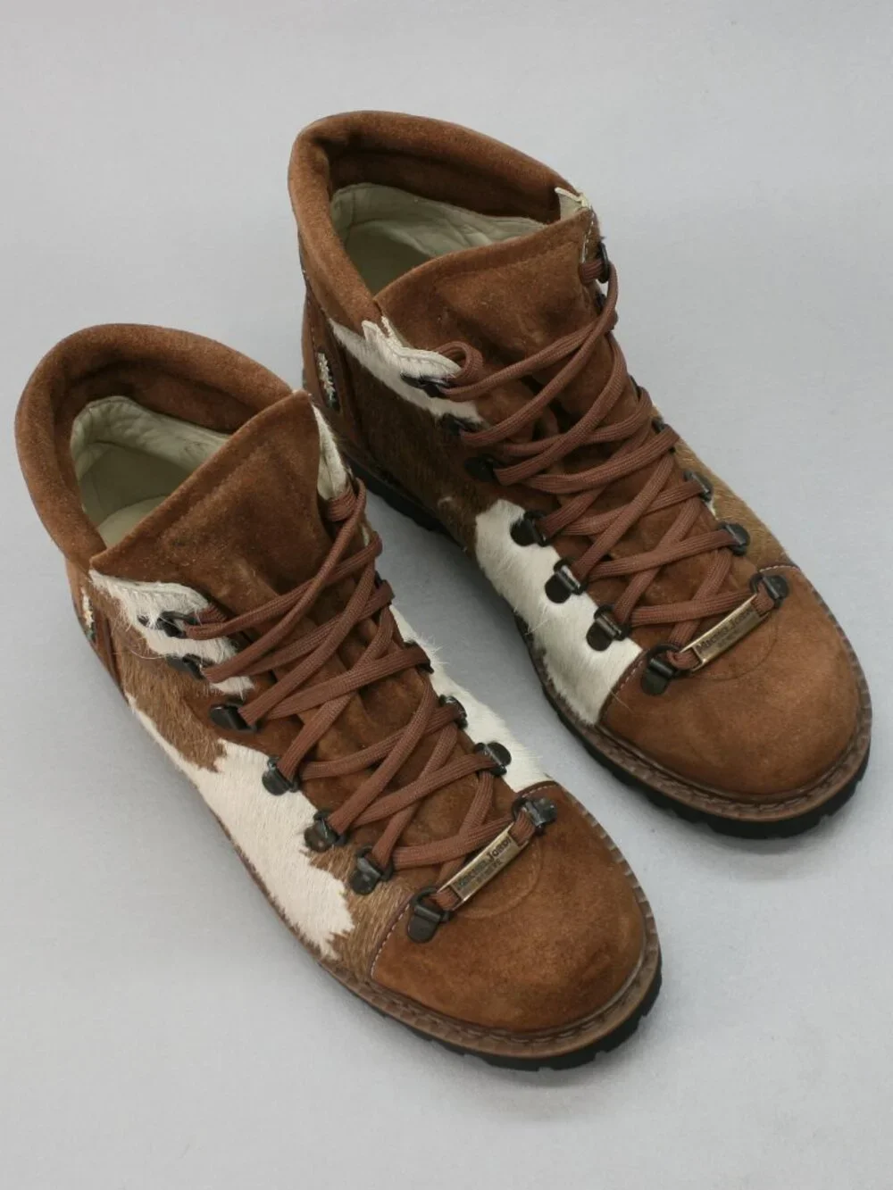 Michel Jordi 39 Ladies 8-8.5 Geneve Cowhide Hair Spirit Switzerland Ethno Boots - Picture 6 of 12